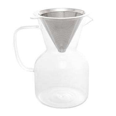 Imagem de Cafeteira de Vidro Borossilicato 800 ml Filtro de Aço Inox Lyor