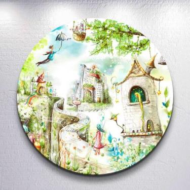 Imagem de Painel Redondo Jardim Encantado Capa Sublimada de Festa Tamanho Grande