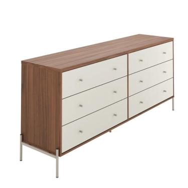 Imagem de Cômoda 6 Gavetas Jasper Off White E Canella 182cm