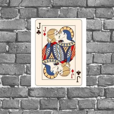 Imagem de Placa Decorativa Carta De Baralho Gay 18X27Cm - Quadros On-Line