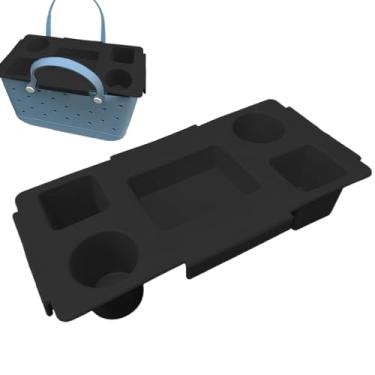 Imagem de Bandeja de porta-copos, tampa de armazenamento – Organizador multifuncional estável à prova d'água para piquenique, acampamento, ao ar livre, homens, mulheres, viagens