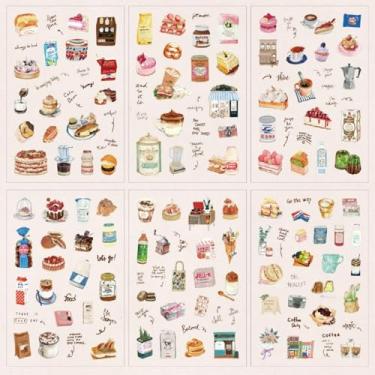 Imagem de 6 folhas (150 peças +) adesivos decorativos fofos, pacote de decalques criativos para capas, cadernos, skates, tablets, presentes de festa, guitarras, bagagem, garrafas de água, capacetes, embrulho de