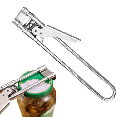 Imagem de Abridor de lata de cozinha – Ferramenta de abertura de garrafa de aço inoxidável | Abridor de latas ajustável com alça ergonômica para cozinha, apartamento, restaurante, praia