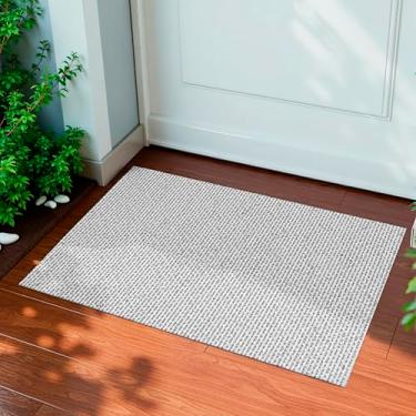Imagem de Tapete Porta de Entrada Capacho 45cm x 65cm Zello Luxo Antiderrapante (Cinza)