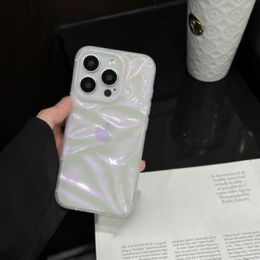 Imagem de Capa de celular luxuosa prateada com efeito 3D enrugado para iPhone 16, 15, 14, 13, 11, 12 Pro Max, fosca, roxa, com ondulações d'água, à prova de choque, rosa transparente, para iPhone 15Plus