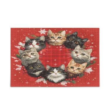 Imagem de Blueangle Quebra-cabeça de 500 peças para adultos - brinquedos interessantes para família e amigos - presente personalizado para gatos de Natal (497)