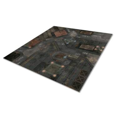 Imagem de Playmat Premium Wargame Rpg 120x120 Grid Cidade Futurista A