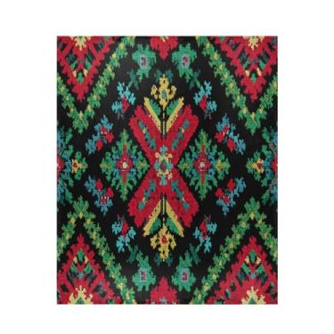 Imagem de Blueangle Manta colorida de flores de arte popular super macio e quente, 127 x 152 cm, leve para todas as estações, cobertor aconchegante para cama, sofá, sofá, fácil de cuidar (333)