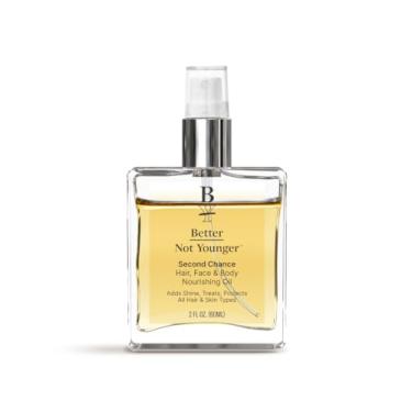 Imagem de Better Not Younger Óleo nutritivo para cabelo, rosto e corpo – fórmula leve de absorção rápida com ômega 3 e 6 e óleo abissínio rico em antioxidantes – restaura a umidade para cabelos e pele lisos