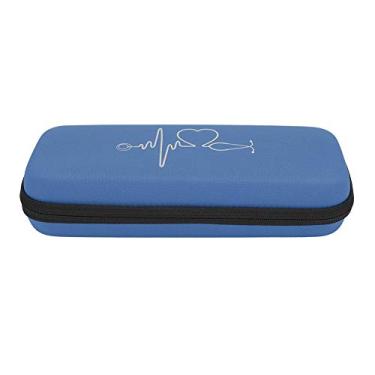 Imagem de Yinhing Caixa de Armazenamento de Estetoscópio, Material Eva, Durável, à Prova de Choque, Com Camada Interna Macia Anti-arranhões para Equipamentos Médicos (Bolsa de auscultação GC-0360 7 cores azul