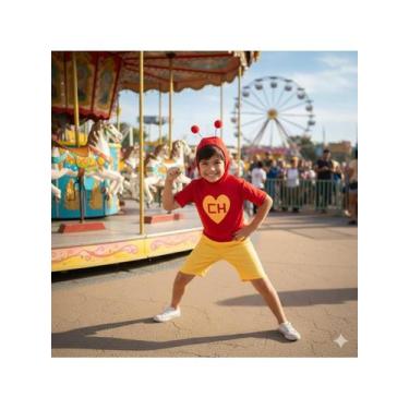 Imagem de Roupa Infantil Menino Fantasia Turma do Chaves Chapolim Chiquinha Kiko