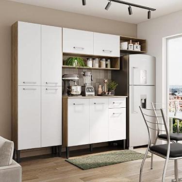 Imagem de Cozinha Compacta Arizona Glam Carvalho Carraro - Carvalho/branco