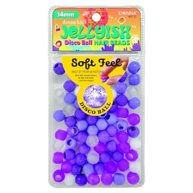 Imagem de DONNA Miçangas de cabelo de bola de discoteca gelatinosa infantil – Contas de silicone macias de 14 mm para tranças, rabos de cavalo e estilo, acessórios de cabelo sem emaranhados para meninas, 1
