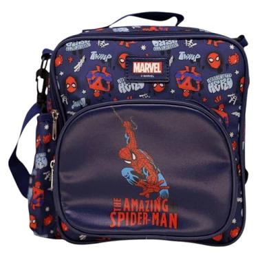 Imagem de Zonacriativa - Mochila Lancheira Spider Man Marvel | Compartimento principal térmico, alça transversal removível e 4 bolsos para organização | Lanches frescos