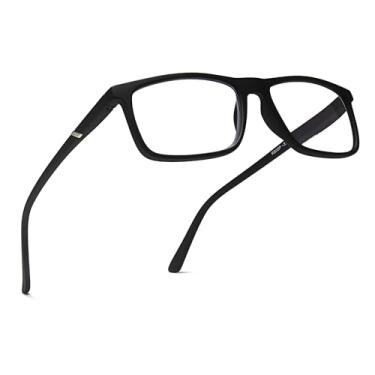 Imagem de 2SeeLife Óculos De Leitura Com Bloqueio Luz Azul E Armação Preta Premium Para Homens - Dobradiças Mola Resistentes, Leitores Todos Os Formatos Rosto, Retângulo Bloqueador 2,25
