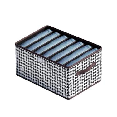 Imagem de 1 unidade de Caixa Armazenamento para Gaveta Plegável com Alças Cesto Organizador Multifuncional Roupas Cobertores e Brinquedos Organização Armário Re