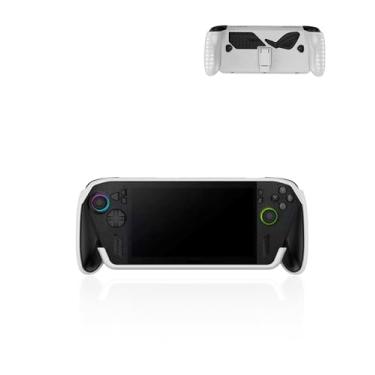 Imagem de Capa para ROG Ally X 17.8 cm para jogos, fina, leve, suporte e à prova de arranhões, capa de borracha TPU (branca).