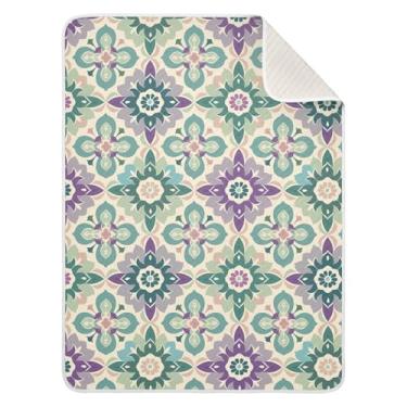 Imagem de Wassud Cobertor de bebê com estampa de mandala para meninos e meninas, cobertor de bebê para recém-nascido, essencial para recém-nascidos, cobertores macios 76 x 101 cm