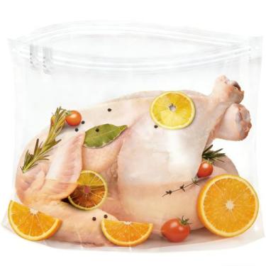 Imagem de Keoferlo Saco de salmoura de 56 x 66 cm, pacote com 3 sacos grandes com zíper para carne de peru, frango, peito de porco