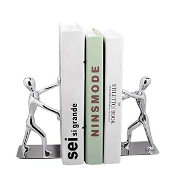 Imagem de Estante para quarto, escritório, casa, prata, mesa, decoração, material escolar, documentos, presente, metal, estantes de livros, prateleira de livros (cor: 1)