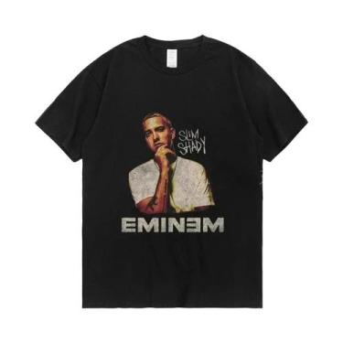 Imagem de Camiseta Unissex Eminem Rapper Hip Hop, Estilo Solto, Moda De Verão Pa