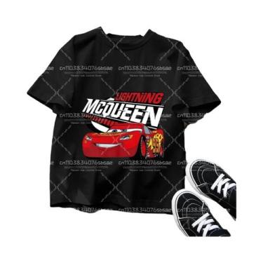 Imagem de Camiseta Disney Pixar Lightning McQueen Para Meninos, Verão, Manga Cur
