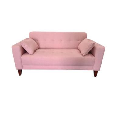 Imagem de Sofá  Gianni Tecido Linho Pé Trapézio Escuro  160cm - 4R Estofados, Sa