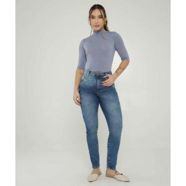 Imagem de Calça Jeans Skinny Feminina Marisa-84205, Jeans azul, 44