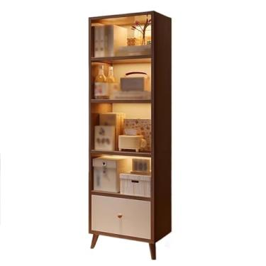 Imagem de VHDY85KA Estante de livros prateleira de armazenamento do chão ao teto ao lado do armário de TV, sala de estar, armário de armazenamento, organizador de armário moderno