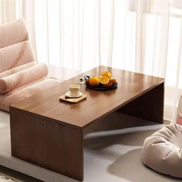 Imagem de Mesa de jantar japonesa para piso elegante janela baía pequena, mesa de altar baixo para meditação, mesa chabudai para sala de estar, salas de recepção, tatame (tamanho: 60 * 30 * 40 cm)