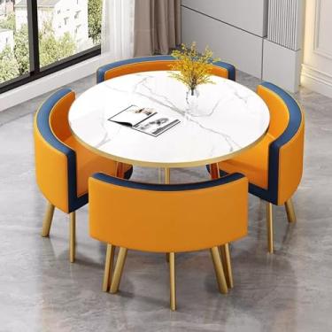 Imagem de Conjunto de mesa redonda e cadeira de clube de recepção de escritório, mesa de negociação e cadeira, mesas redondas de sala de conferência mesa de café, conjunto de mesa de jantar (cor: 12, tamanho