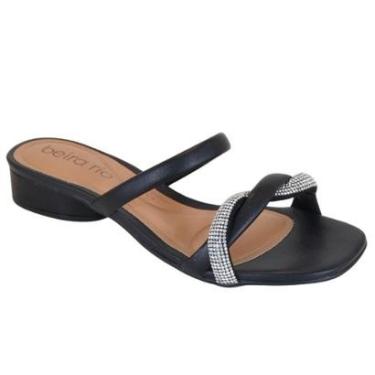 Imagem de Tamanco Beira Rio Sandália Brilho Salto Baixo Stras 8504.104-Feminino