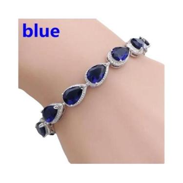 Imagem de Pulseira Elegante De Cristal E Pedras Preciosas Para Mulheres, Joia Ch