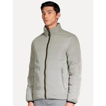 Imagem de Jaqueta Aramis Masculina Nylon Dupla Face Brown Puffer Cinza-Masculino