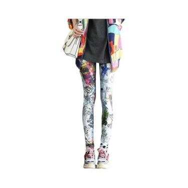 Imagem de Leggings Coloridas Da Moda Para Mulheres, Calças Casuais Aquecedoras D