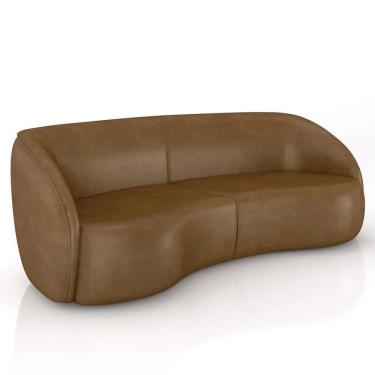 Imagem de Sofá 4 Lugares 318cm Orgânico Zion Z32 Sintético Caramelo - Mpozenato