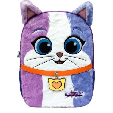 Imagem de Mochila Escolar de Costas Pelucia Super Gatinhos Disney Junior