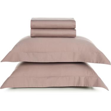 Imagem de Jogo de Cama Karsten Bossa 300 Fios Egypt 4 Peças Queen Rosa