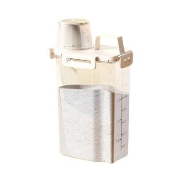 Imagem de Pote Hermético Portátil Para Líquidos De Lavanderia Com Copo Medidor, 