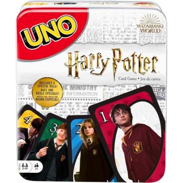 Imagem de Jogo de Cartas Uno Harry Potter Em Lata FNC43 Mattel