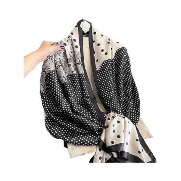 Imagem de Lenço de primavera feminino design de luxo material de poliéster lenço