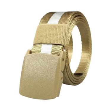 Imagem de Cinto Tático De Nylon Branco Com Fivela Automática Para Homens E Mulhe