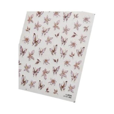 Imagem de Adesivos De Unha 5D Borboleta Vermelha Fênix Andorinha Decalques De Ma