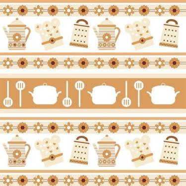 Imagem de Kit 10 Rolos Papel De Parede Adesivo Flores Laranja 3,0M - Gh Papel De