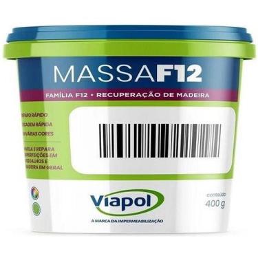 Imagem de Massa Calafetar F12 Reparar Correçao Madeira Viapol 400G Sucupira