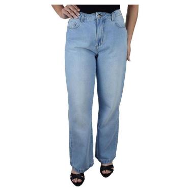 Imagem de Calça Feminina Lado Avesso Jeans Azul Claro - L12927-Feminino