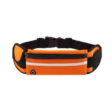 Imagem de Pochete Garrafa Corrida Slim Impermeável com Suporte Celular Faixa Refletiva Laranja OEM