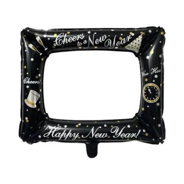 Imagem de Acessórios Para Cabine De Fotos De Festa De Ano Novo 2026, Balão Metal