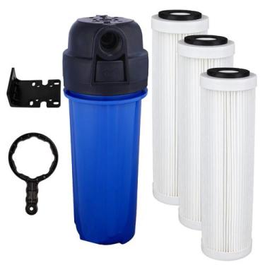 Imagem de Filtro Água Poço Caipira Nascente Cisterna 1800 L/h 3 Refis Cor Branco