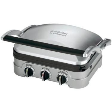 Imagem de Grill Elétrico Griddler 5 em 1 Semipro Inox 127V Cuisinart  - GR-4NCBR